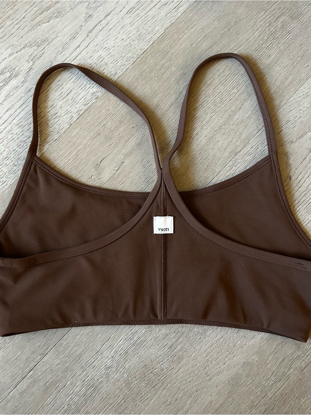 Java Brown Matching Workout Set - Sports Bra S & High Waisted Biker Shorts XS - Picture 4 of 5